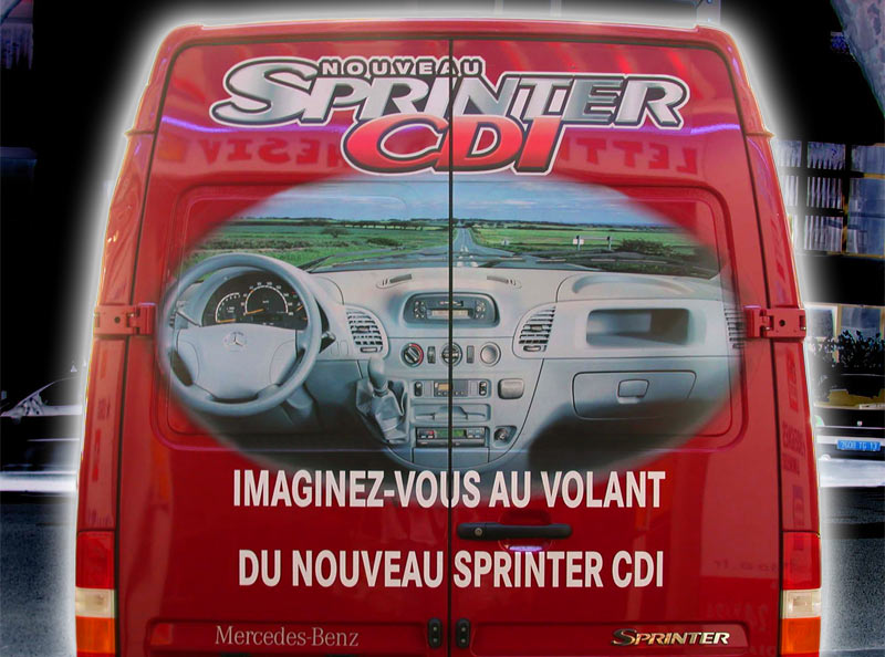 Décor adhésif numérique sur Mercedes Sprinter