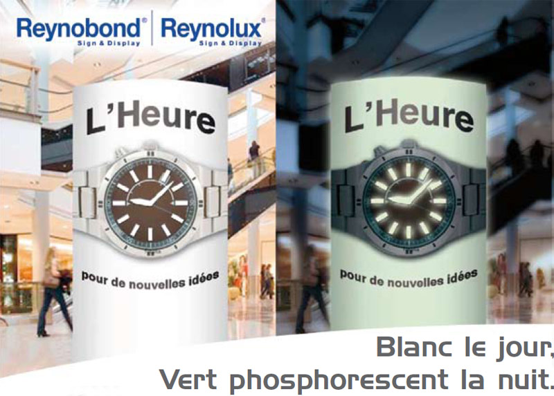 Aluminium blanc phosphorescent