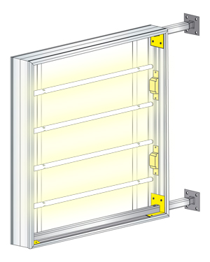 Caisson plat 2 faces lumineuses