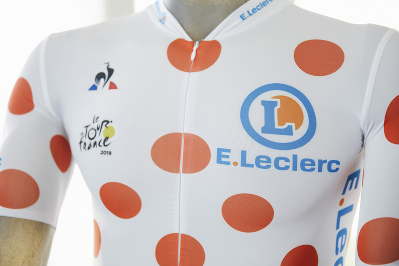 Maillot à pois meilleur grimpeur E. Leclerc