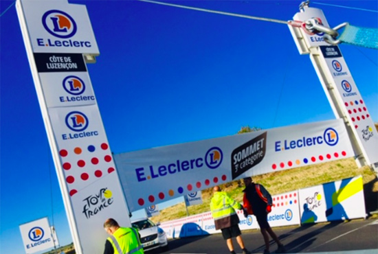 Portique Leclerc au Tour de France 2020 Portique Leclerc Tour de France 2020